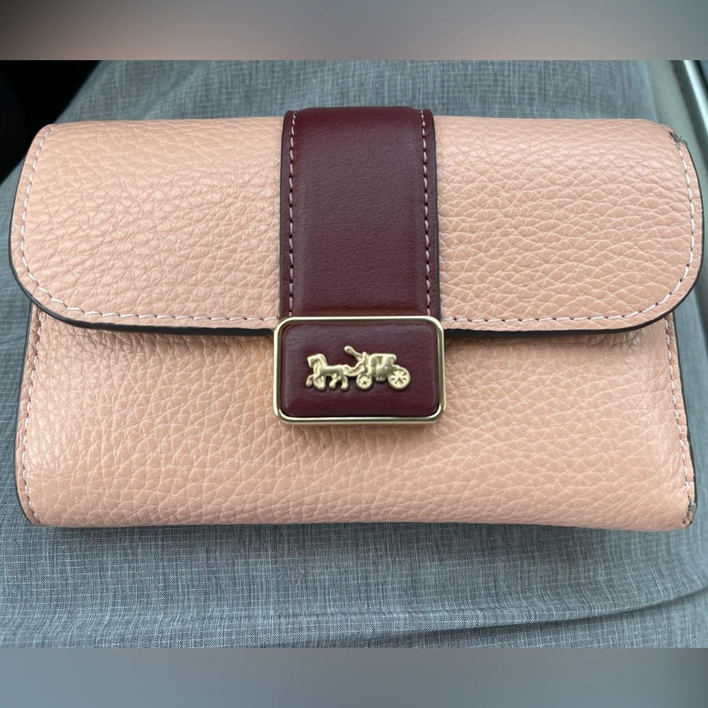 Coach Grace Wallet Pink Wine brand new medium